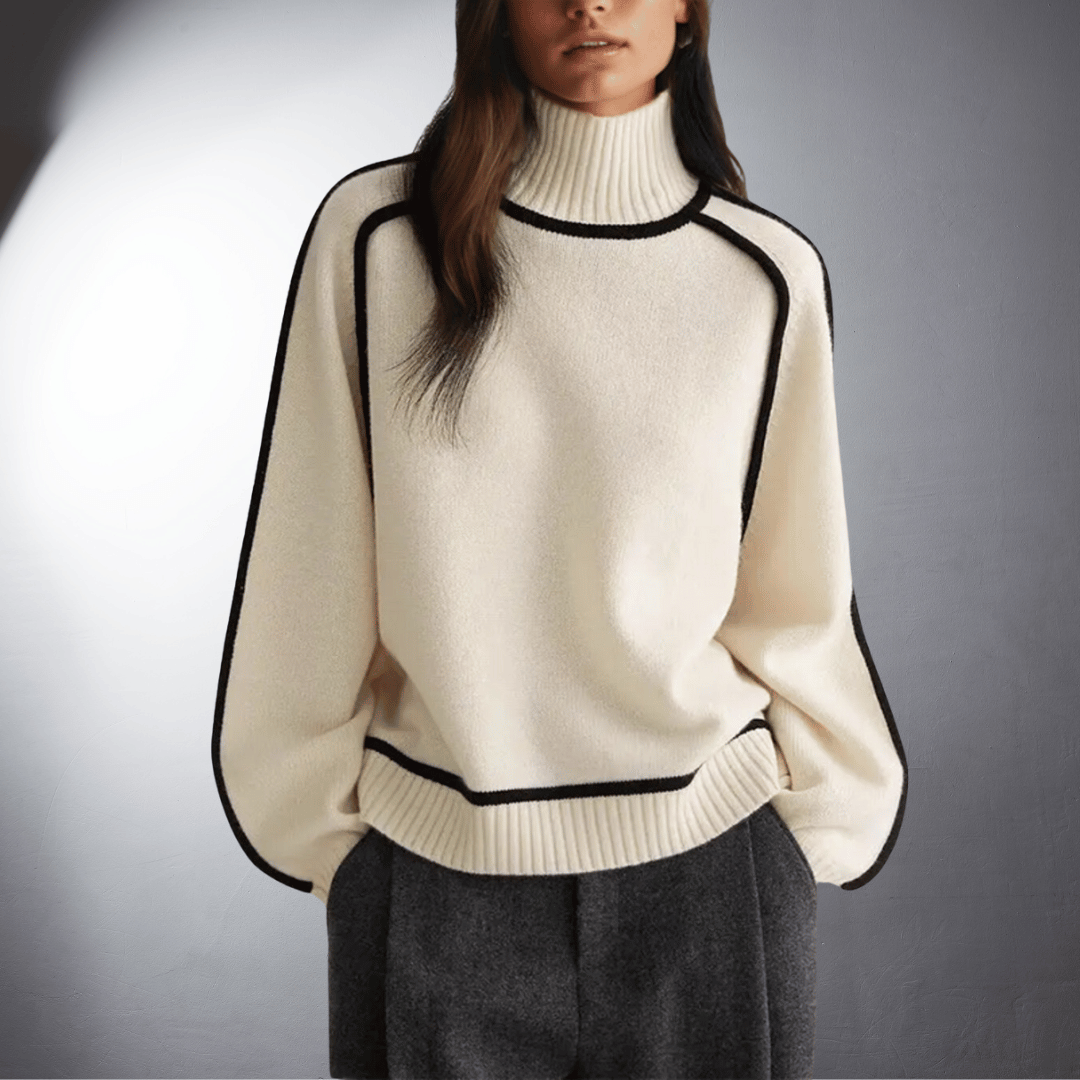 Women's Turtleneck Sweater Voluminous Sleeves