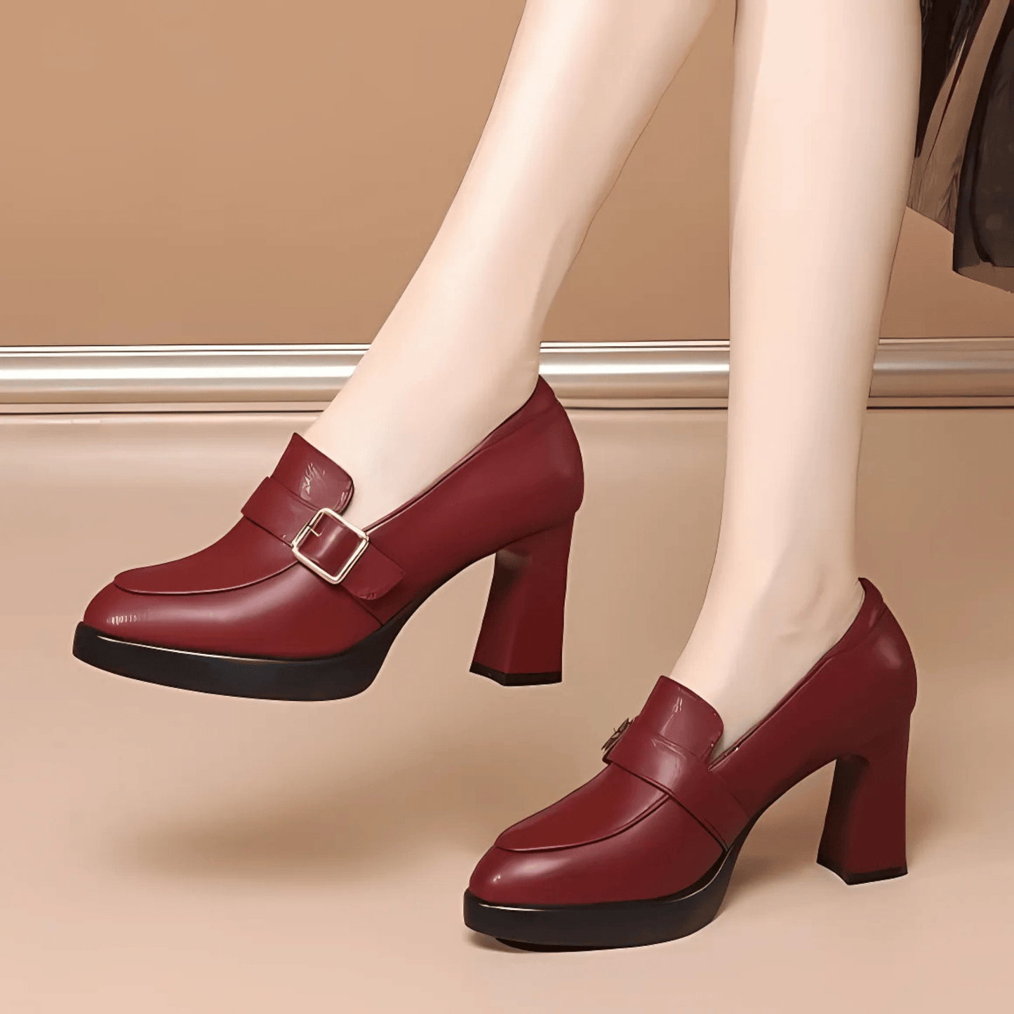 Women's Chunky Heel Sandals Platform Buckle