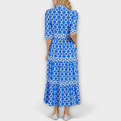 Women's Chain Pattern Midi Dress