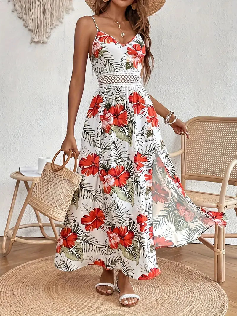Beautiful Floral Maxi Dress for Women Summer