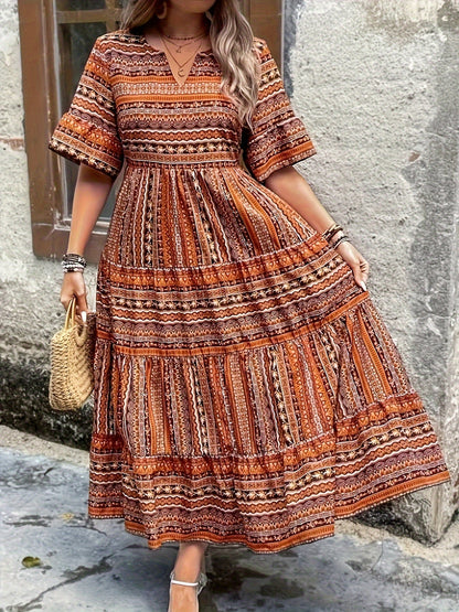 Vivienne Women's Printed Flowy Maxi Dress