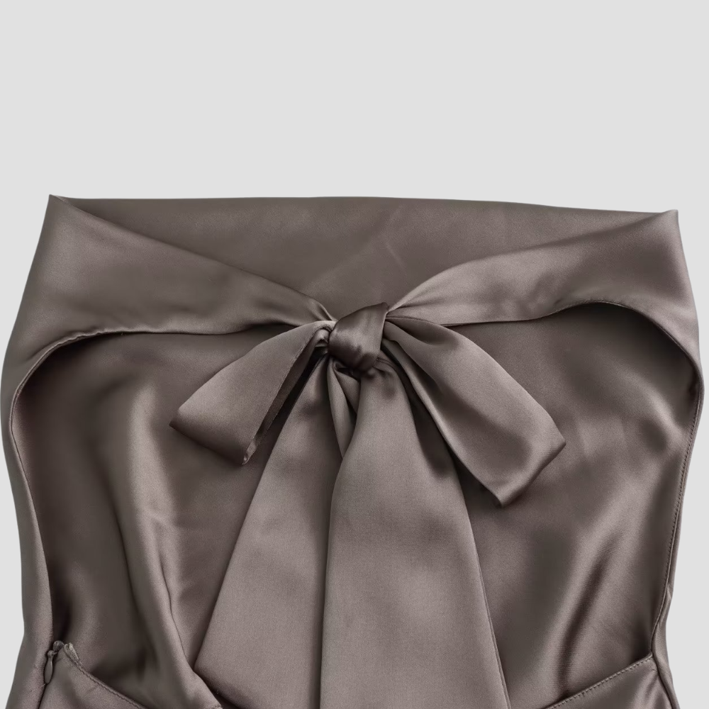 Women's Halter Neck Sleeveless Cowl Drape Back Tie