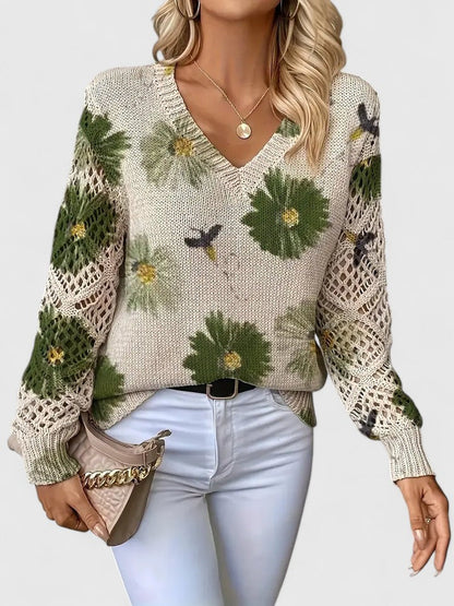 Mae | Pretty Floral Knit Sweater