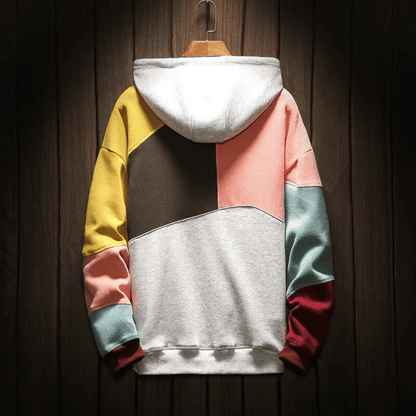 Multicolor Fleece Pullover Hoodie