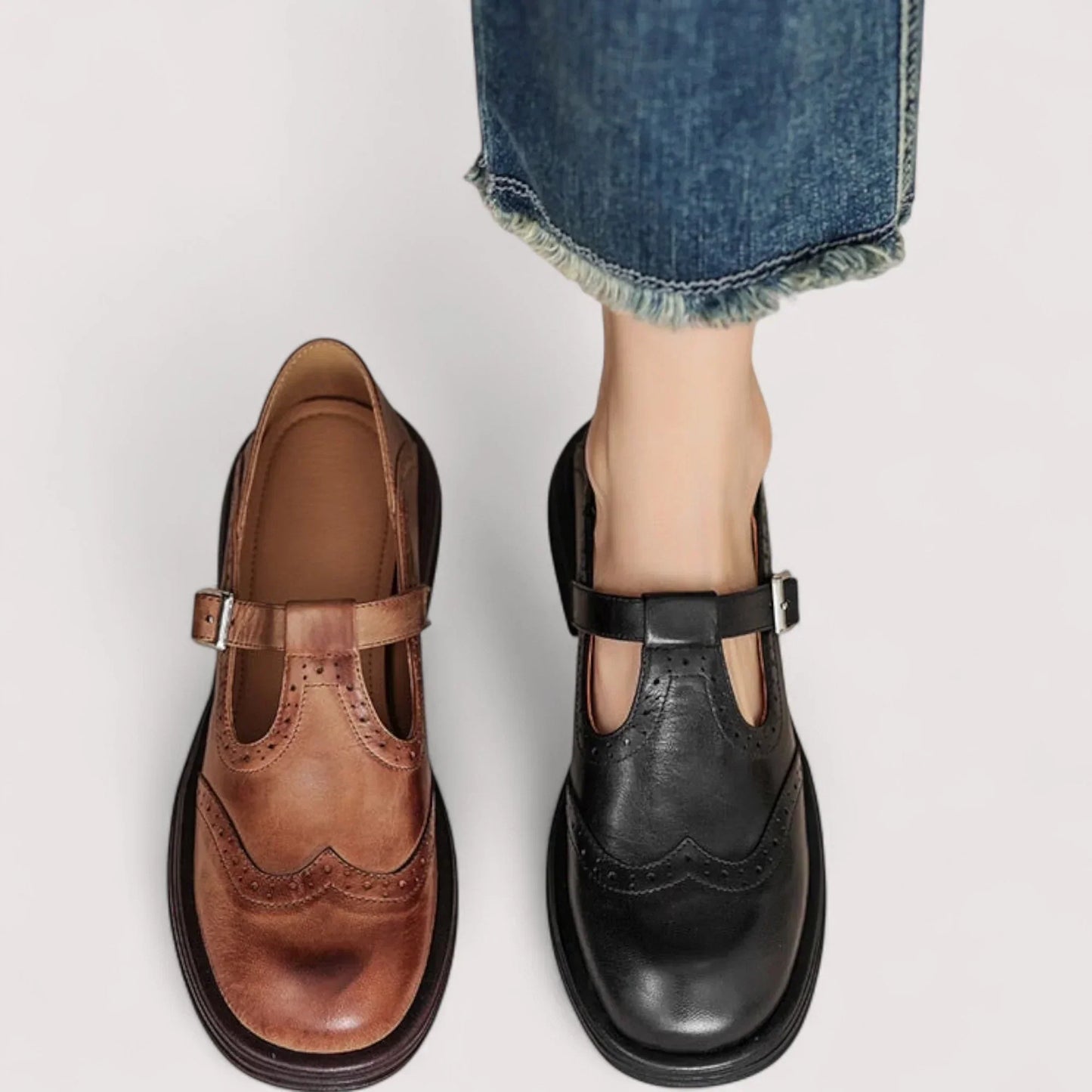 Women's Mary Jane Chunky Closed Toe Shoes