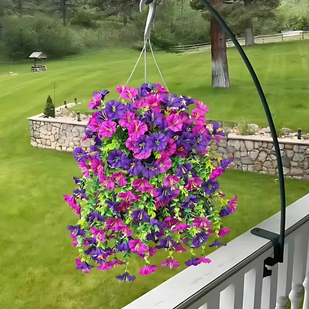 Artificial Morning Glory Flowers Hanging Decor UV Resistant - VibreMode