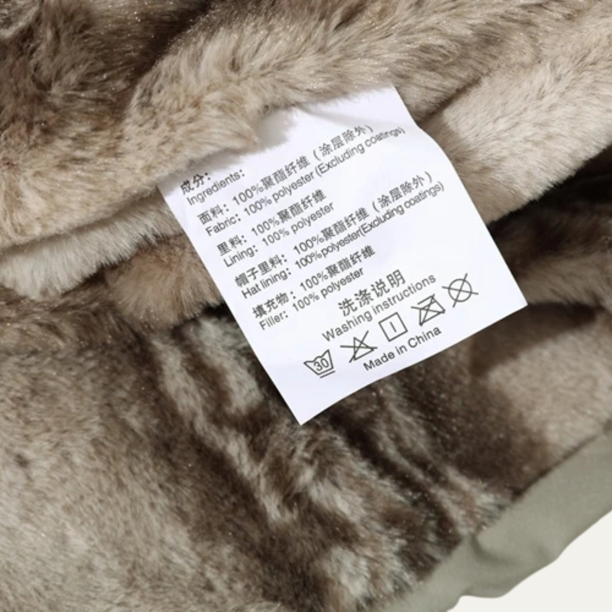 Men's Quilted Winter Jacket Fur Lined Sherpa Collar