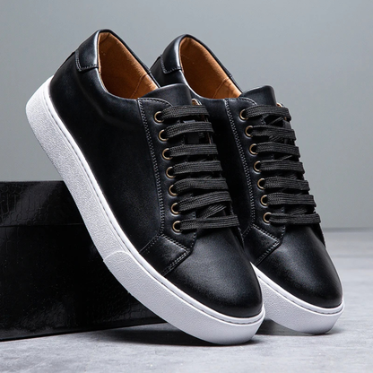 Mens Classic Low Lace Up Shoes Leather