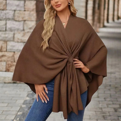 Women's Wrap Blouse Poncho Style