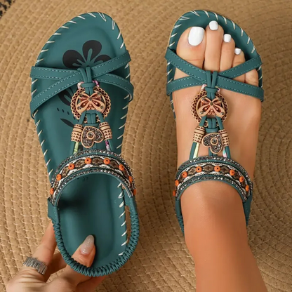 Women's Sandals Multiple Slim Straps - VibreMode