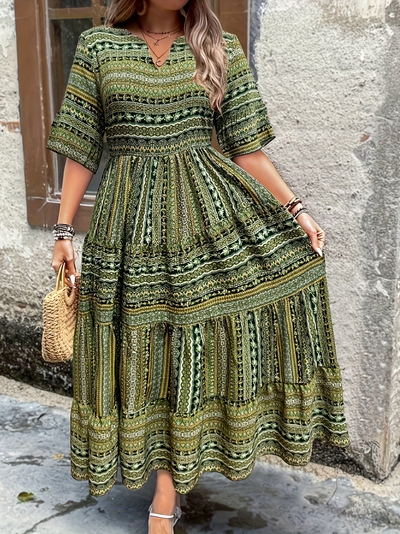 Vivienne Women's Printed Flowy Maxi Dress