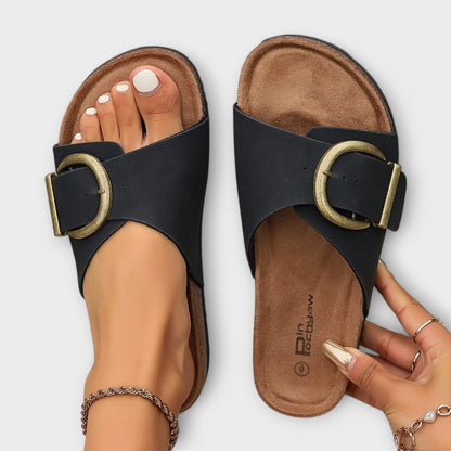 Women's Buckle Slide Sandals Open Toe