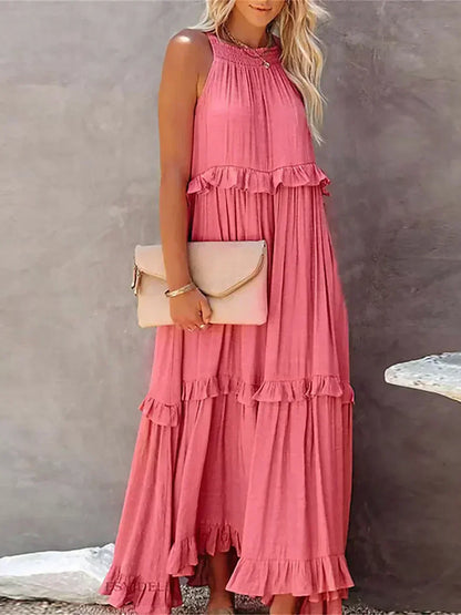 Women's Ruffle Sleeveless Dress
