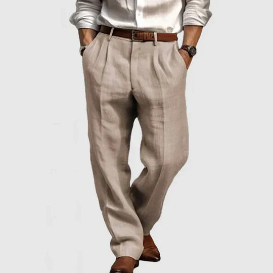Men's Cotton Linen Casual Trousers