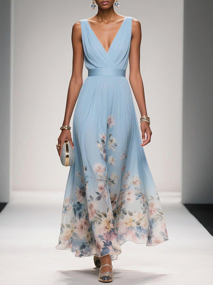 Beautiful Floral Long Sundress for Women - VibreMode