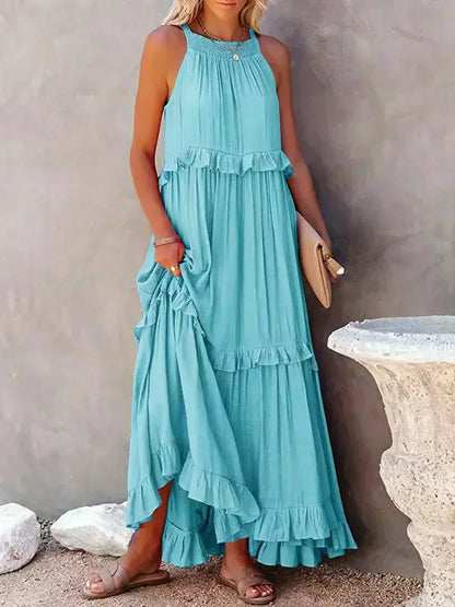 Women's Maxi Dress Ruffle Detailing