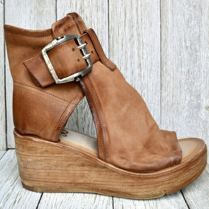 Ankle Strap Wedge Sandals in Chic Bohemian Style
