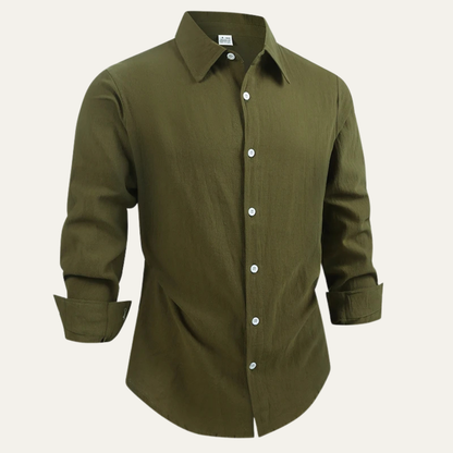 Men's Linen Cotton Dress Shirt
