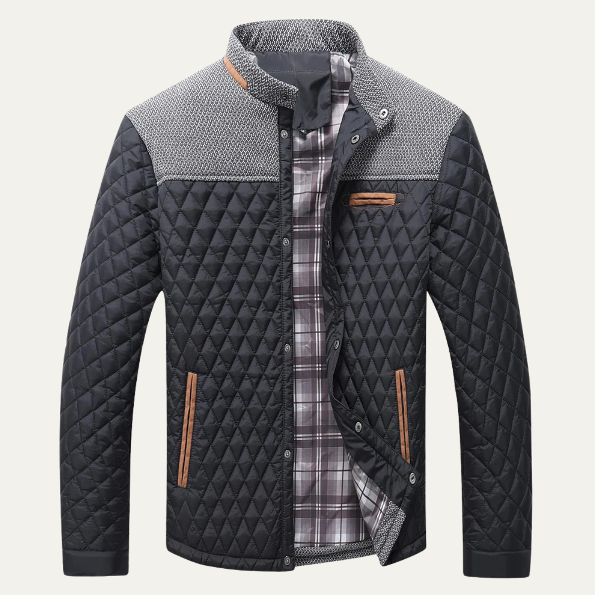 Men's Quilted Bomber Jacket Lightweight Padded