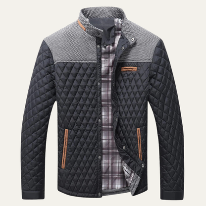 Men's Quilted Bomber Jacket Lightweight Padded - VibreMode