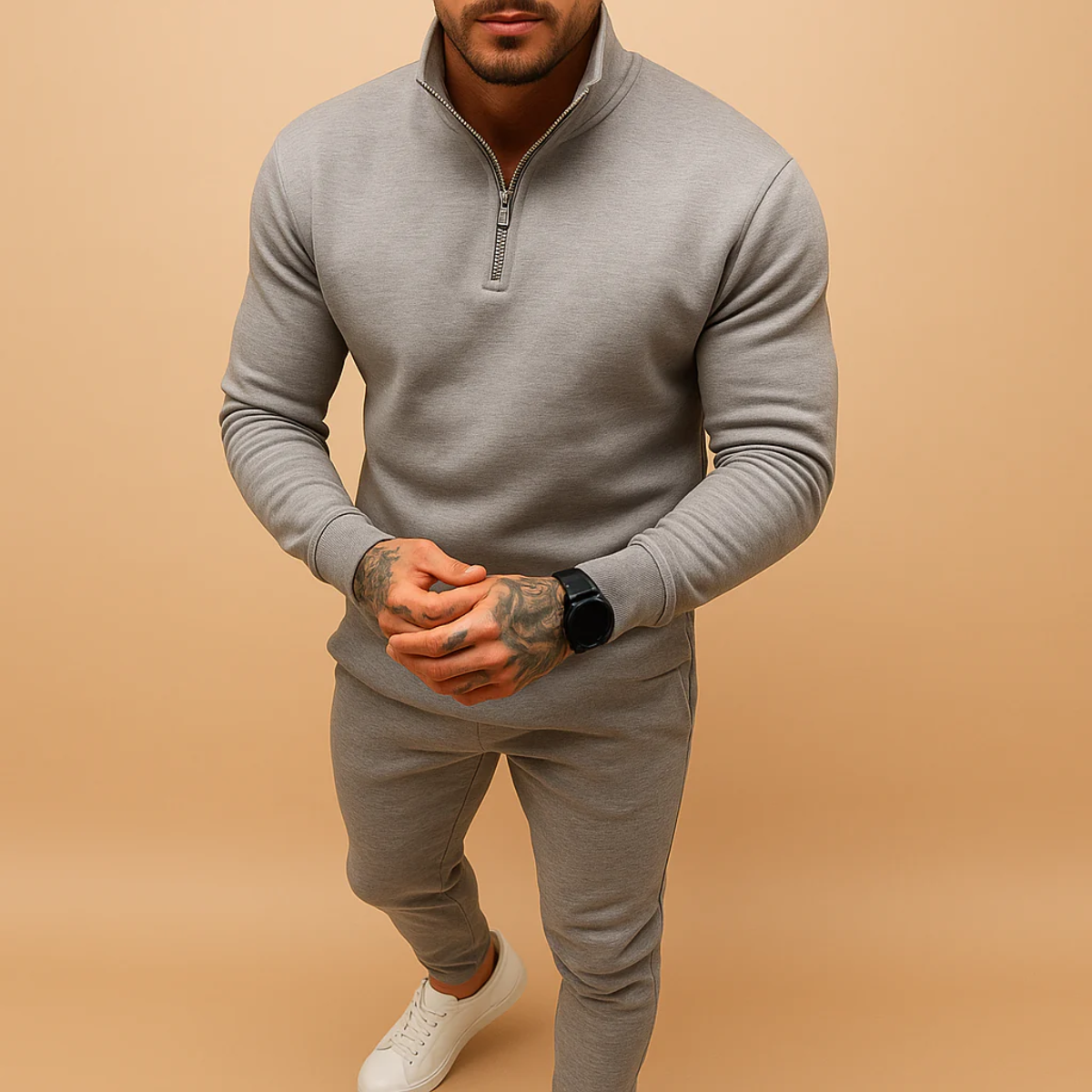 Men's Cotton Hoodie Jogger Set