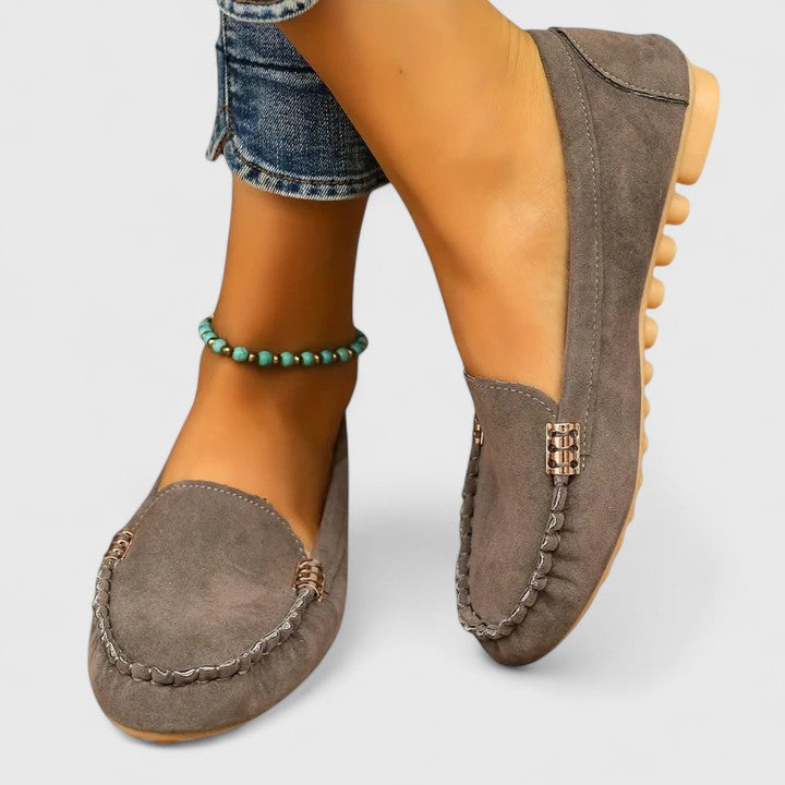 Luxurious Suede Slip On Flat Women's Loafers Shoes