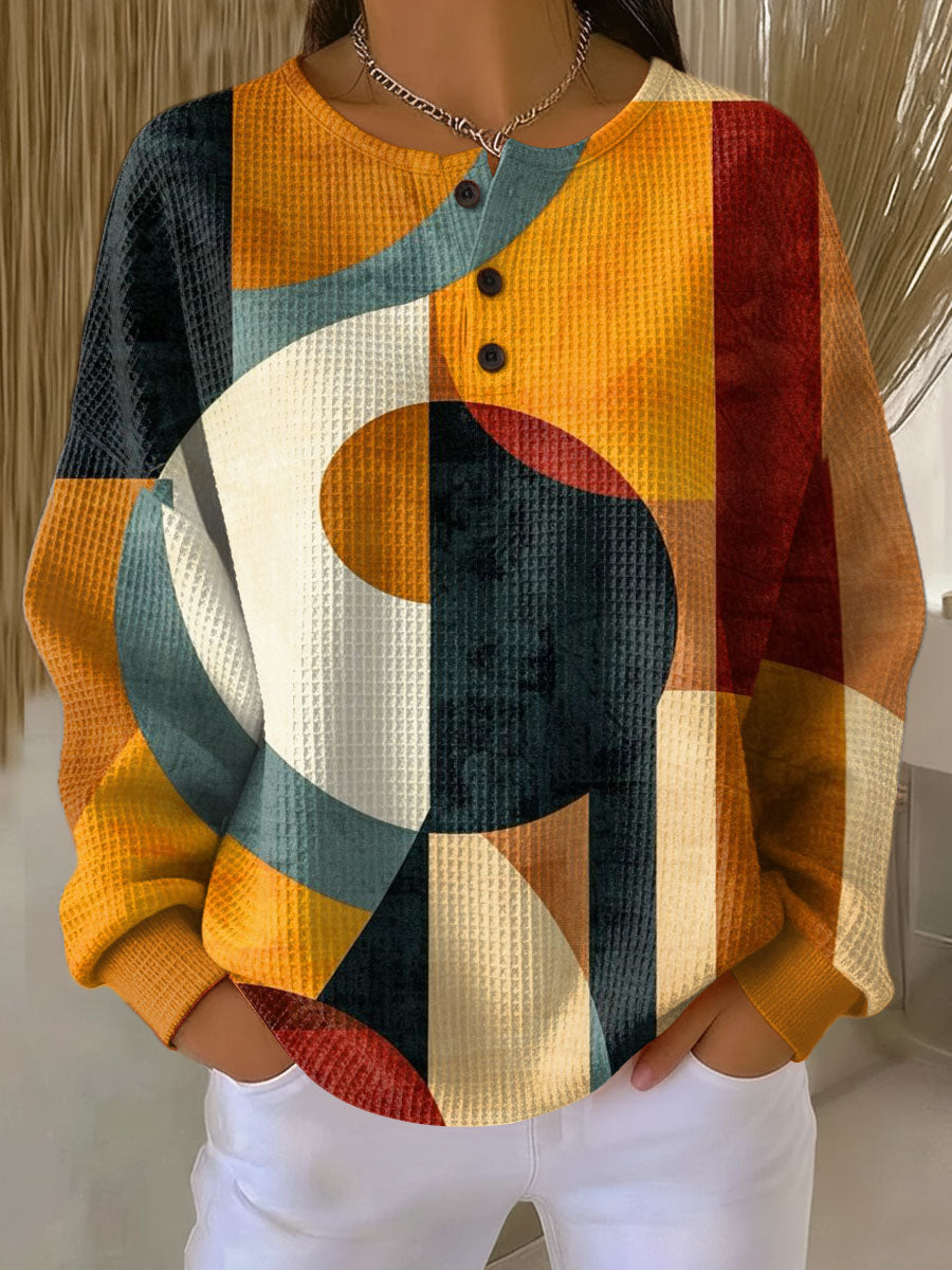 Women's Waffle Knit Sweater - VibreMode