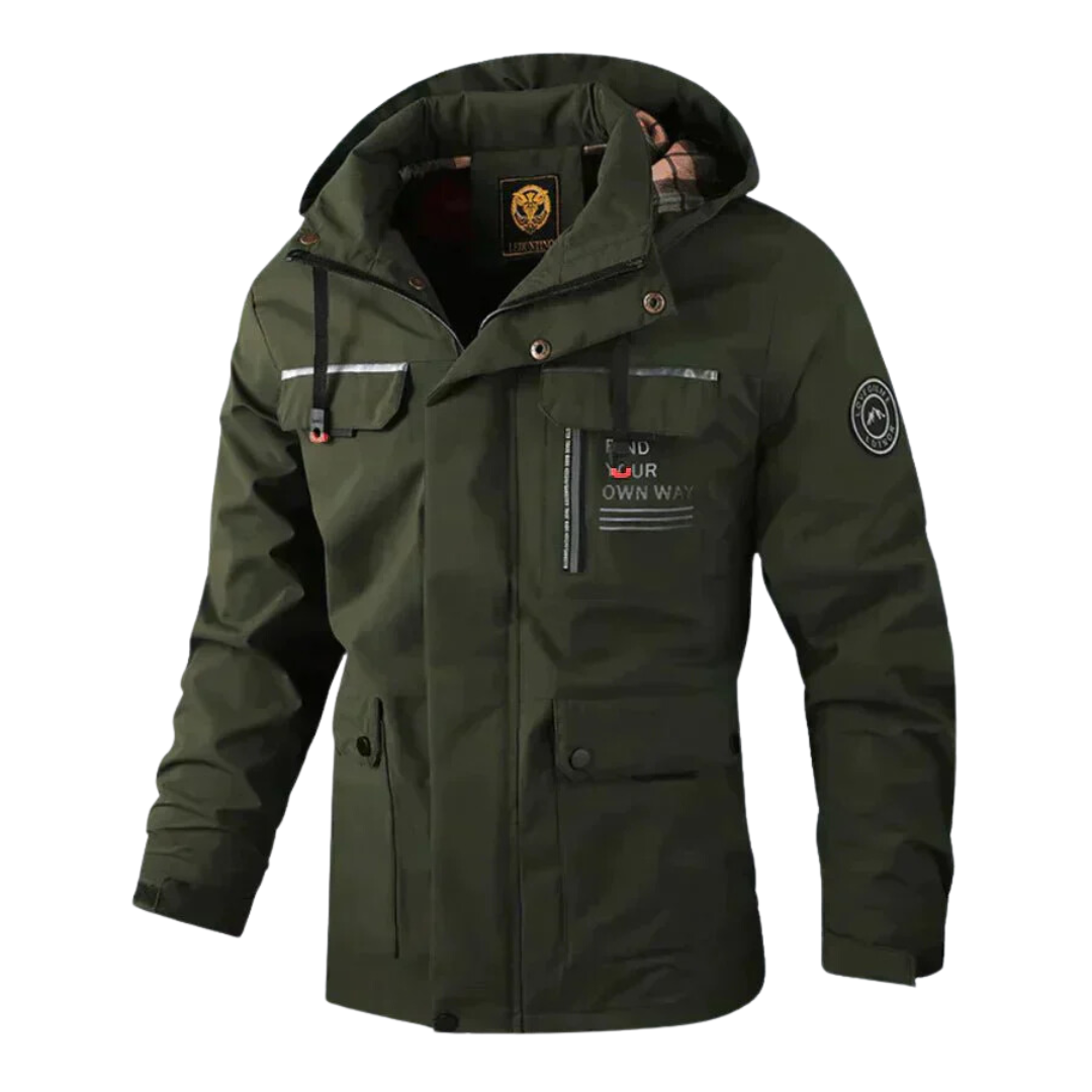 Men's Hooded Winter Jacket Multiple Pockets