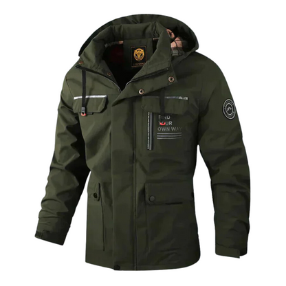 Men's Hooded Winter Jacket Multiple Pockets