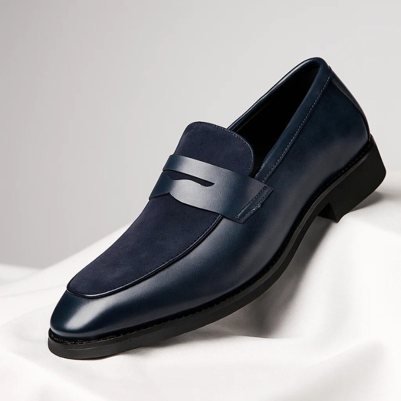 Nirvana Men's Italian Leather Penny Loafers - VibreMode