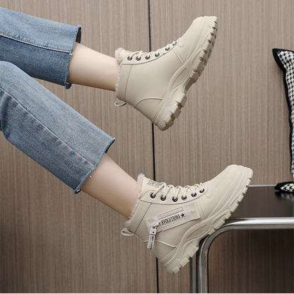 Women's Lace Up Ankle Boots Lug Sole
