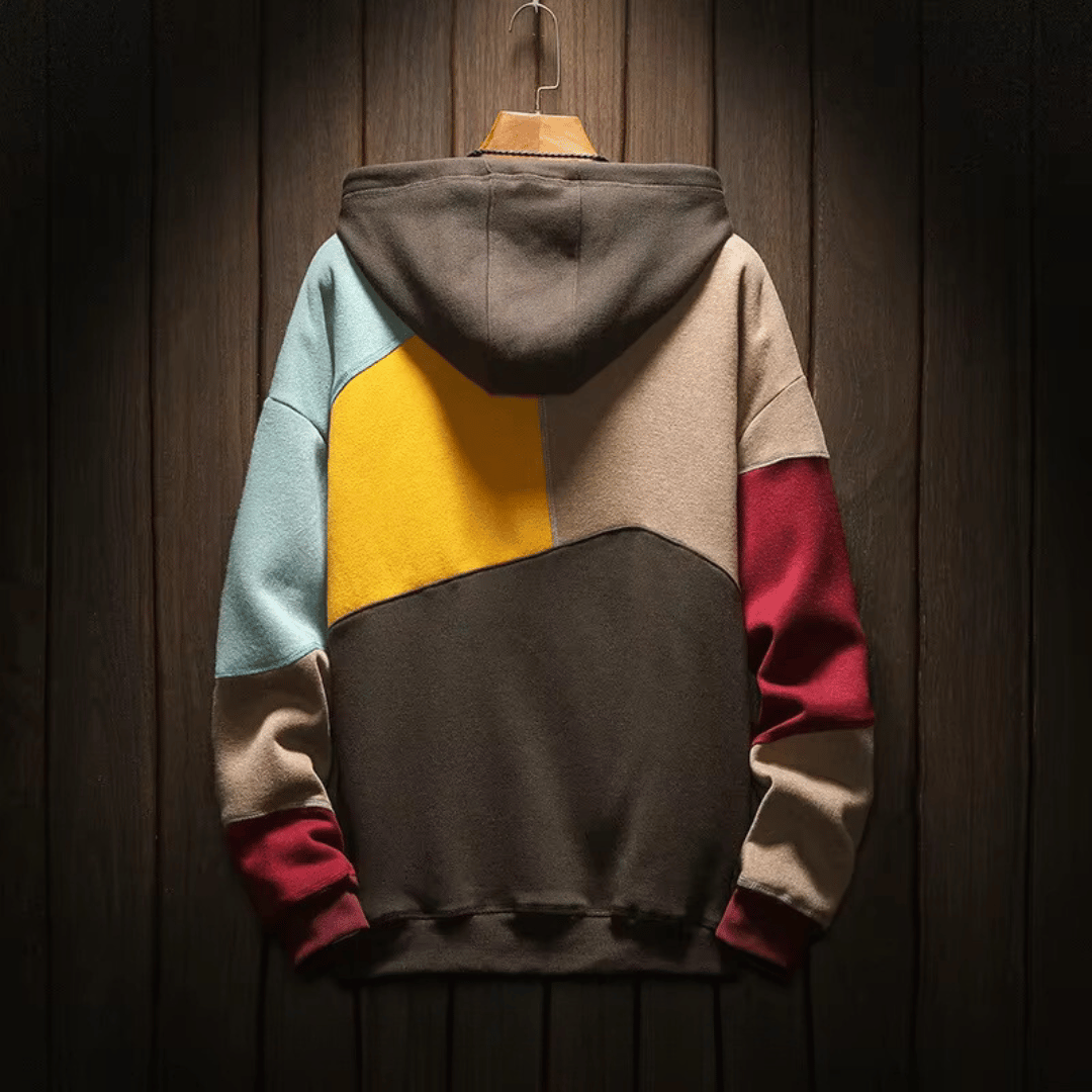 Multicolor Fleece Pullover Hoodie