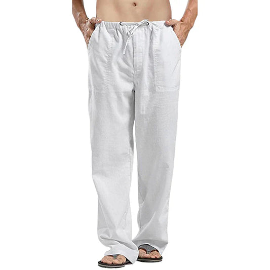 Ralph Men's Linen Pants Breathable Oversized Fit - VibreMode