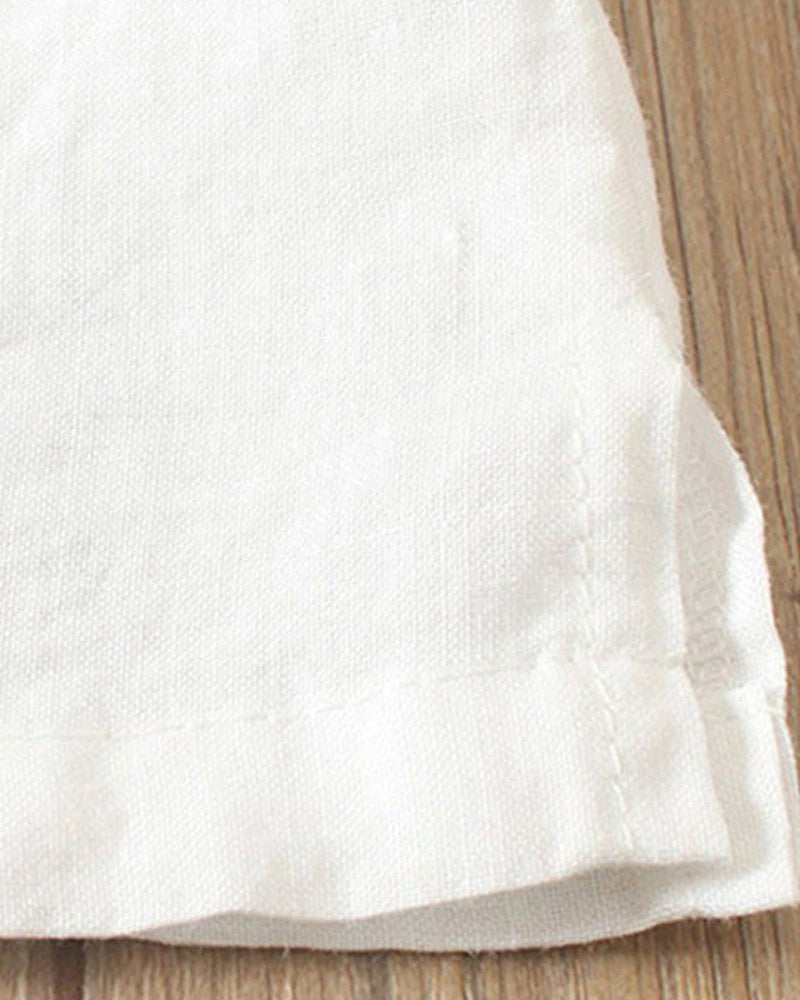 Women's Linen Short Sleeve Crew Neck Casual