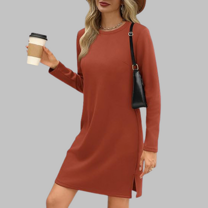 Women's Long Sleeve Round Neck Dress Comfortable