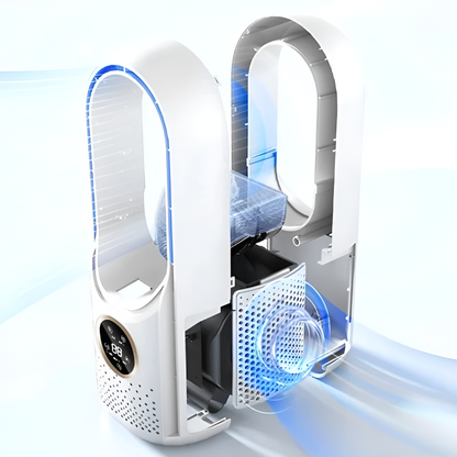Portable Bladeless Table Fan Air Conditioner