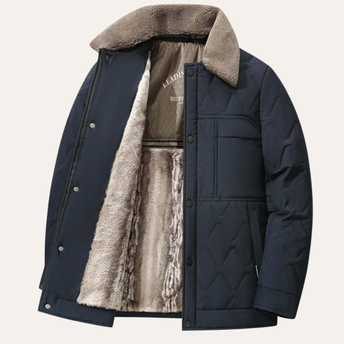 Men's Fleece Lined Baseball Jacket