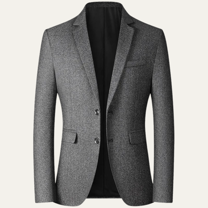 Men's Slim Fit Blazer Suit Turn Down Collar Business Navy