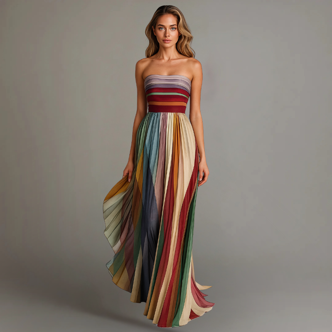 Women's Maxi Dress Paneled Skirt - VibreMode