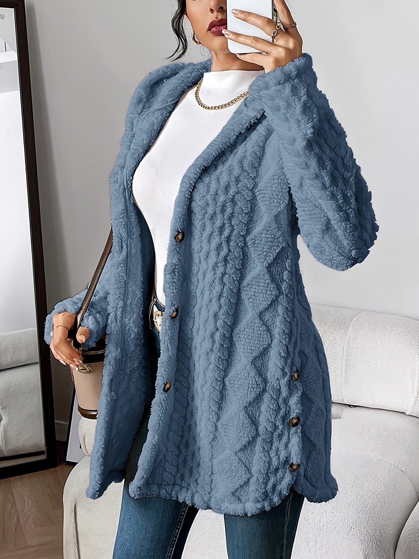 Soft Fleece Hooded Sweater