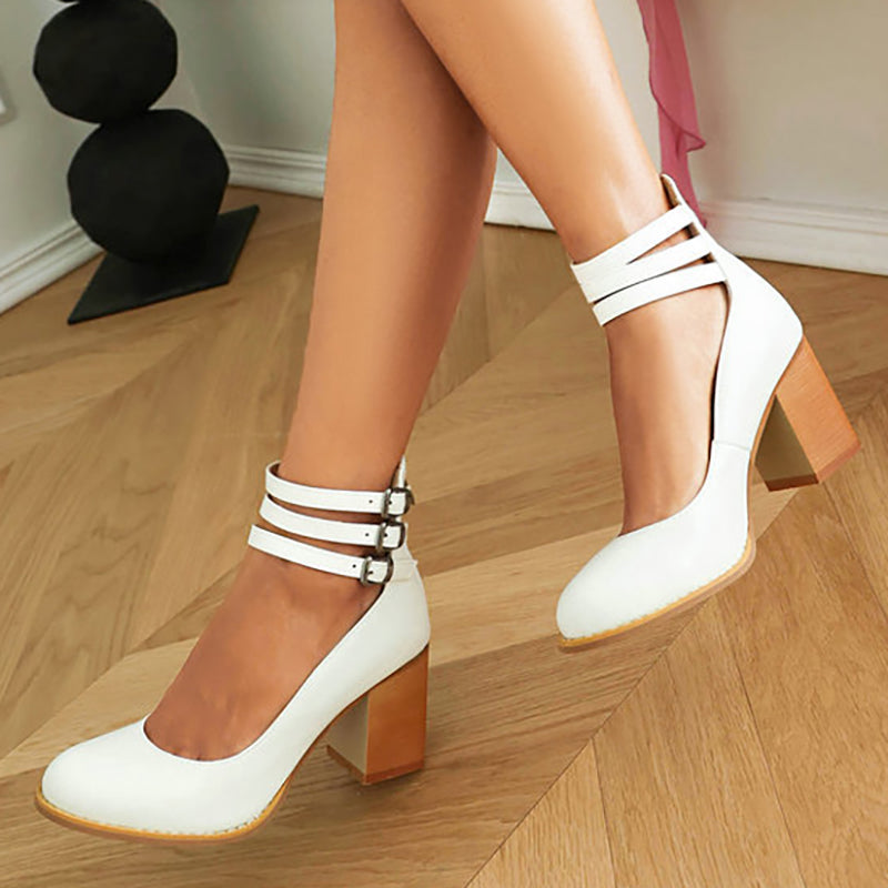 Women's Heels Adjustable Buckle Closure