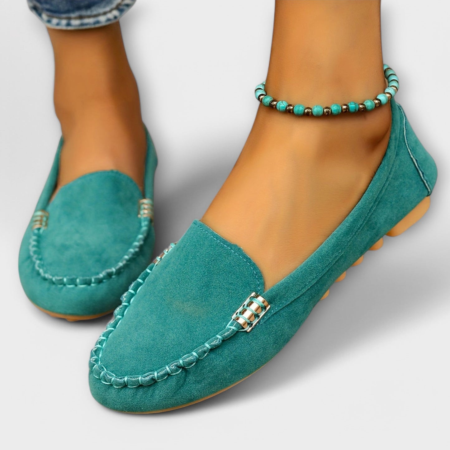 Women's Moccasin Loafers Stitched