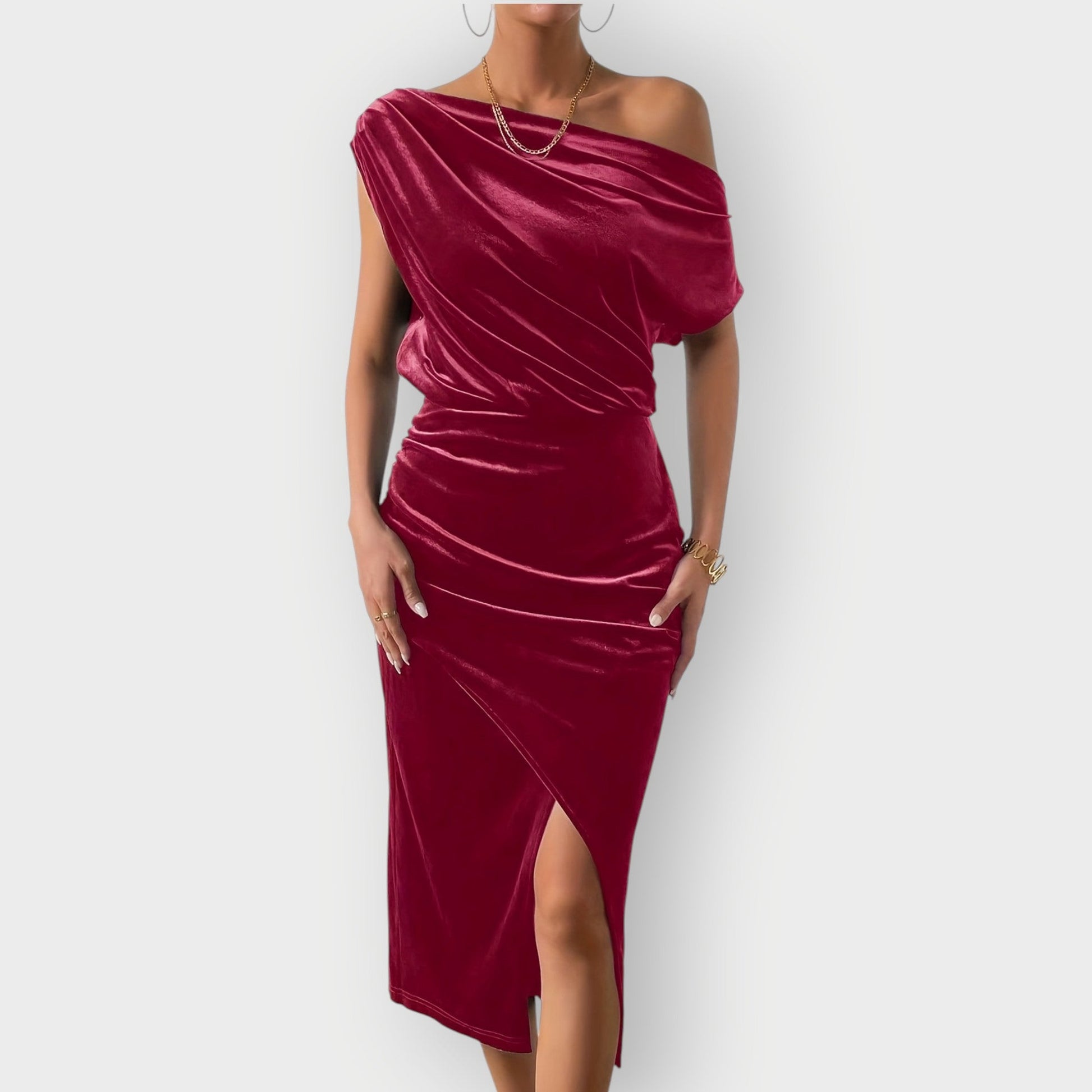 Women's Off Shoulder Midi Dress - VibreMode