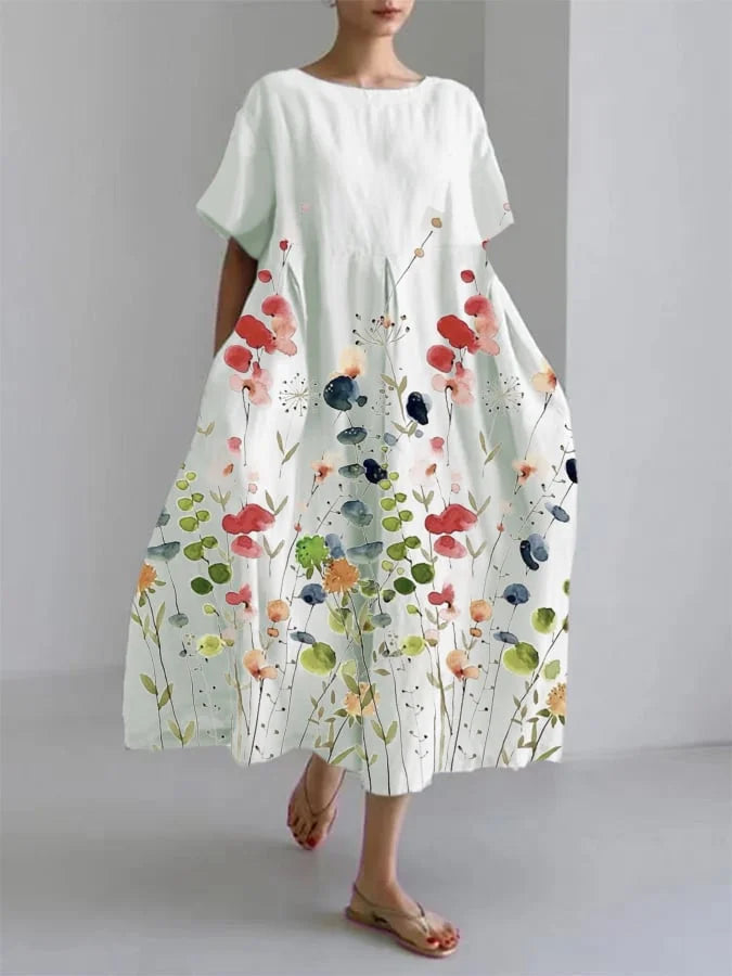 Women's Floral Summer Dress Casual Long - VibreMode