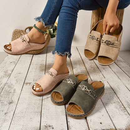 Comfortable Women's Slip On Flat Sandals