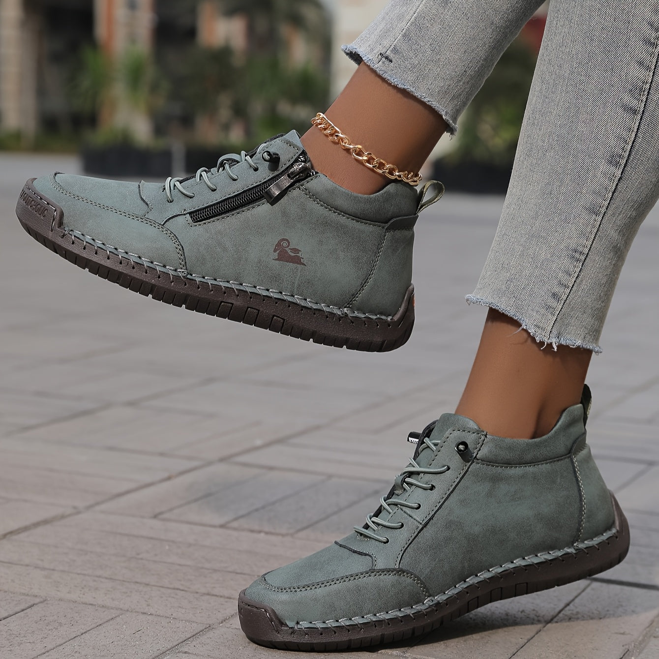Ladies Comfortable Spring Lace Up Walking Shoes