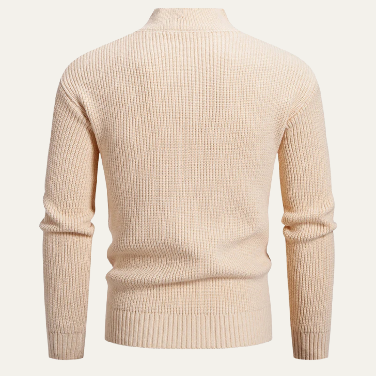 Men's Knitted Sweater Stand Collar Button Front
