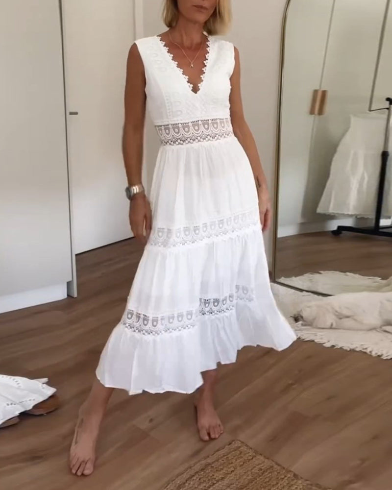 Women's Boho Flowy Wrap Dress - VibreMode