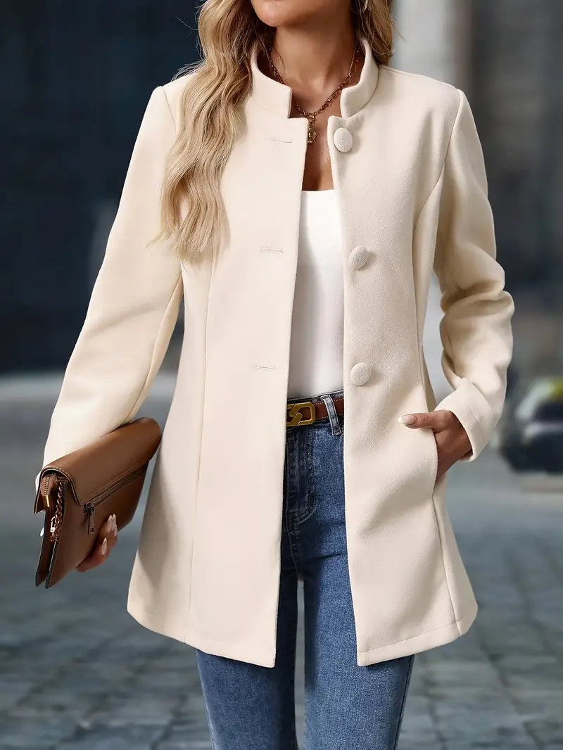 Morgan | Ladies Warm Button Front Coat
