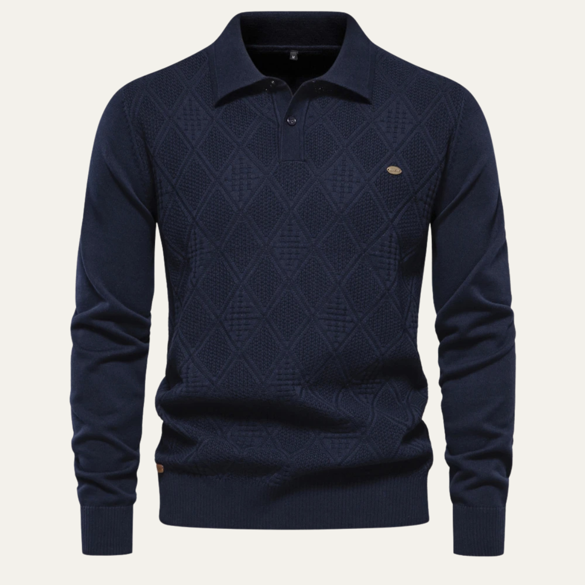 Kensington Men's Polo Sweater Diamond Knit - VibreMode
